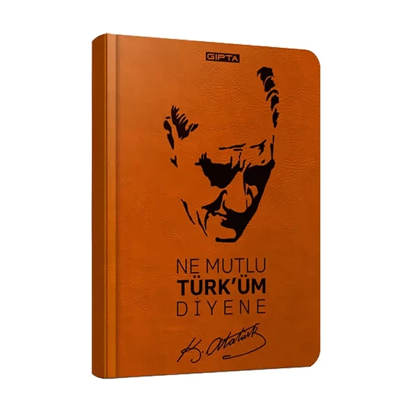 GIPTA ATATÜRK DERİ KAPAK DEFTER 13x21 ÇİZGİLİ 120 YAPRAK (2599) ürün görseli 1