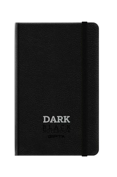 GIPTA DARK DERİ KAPAK SİYAH DEFTER 9x14 DÜZ 64 YAPRAK (2812) ürün görseli 1