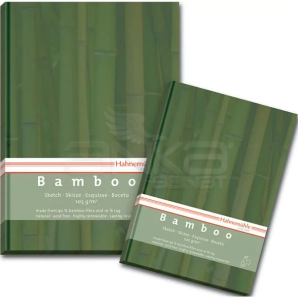 Hahnemühle Bamboo Çizim Defteri Düz Sert Kapak 105g 64 Yaprak ürün görseli 1