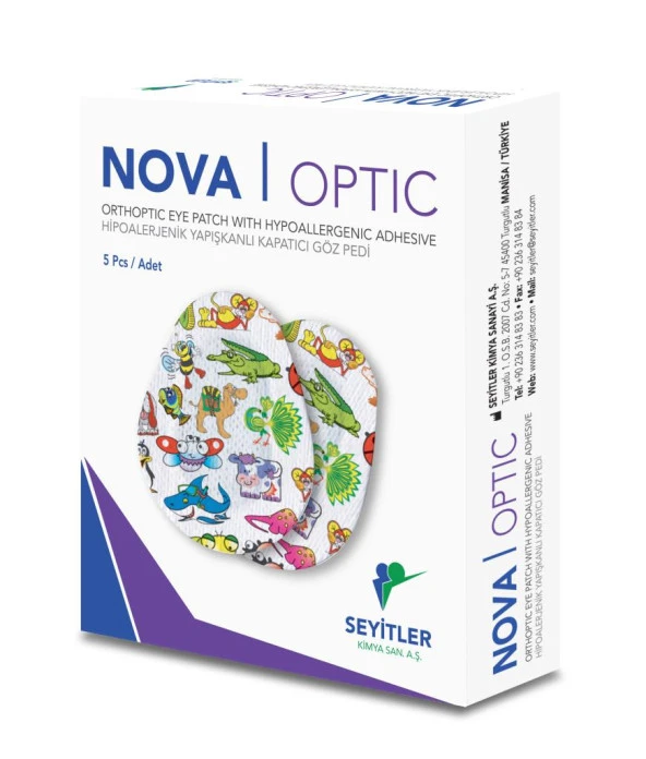 NOVA OPTİK STERİL ÇOCUK GÖZ PEDİ 5 Lİ 1 PAKET (göz kapma bandı) ürün görseli 1