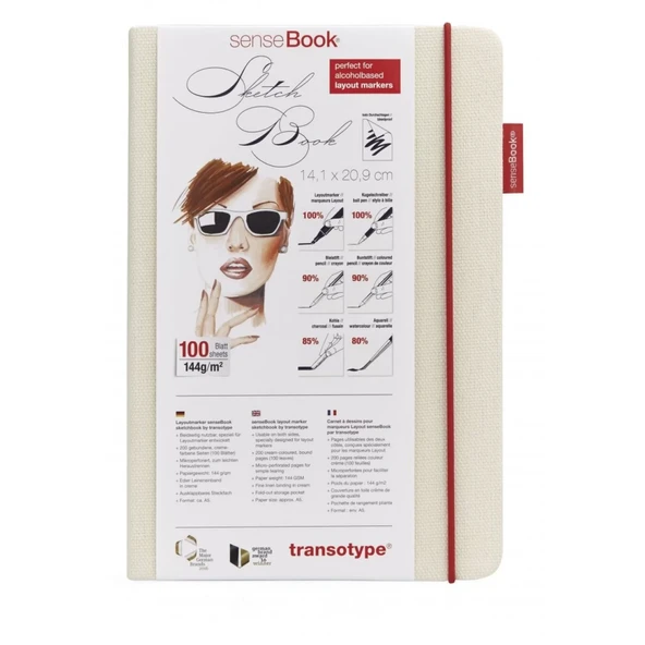 Transotype Sensebook Sketch Pad 144gr 100 yaprak A5 ürün görseli 1