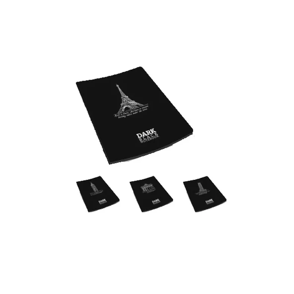 GIPTA DARK KARTON KAPAK SİYAH DEFTER 9x17 DÜZ 36 YAPRAK (2676) ürün görseli 1