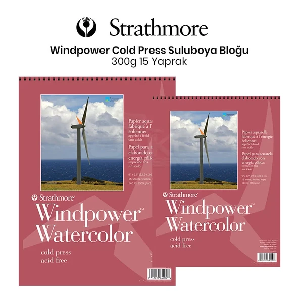 Strathmore Windpower Watercolor Cold Press 15 Yaprak 300g ürün görseli 1