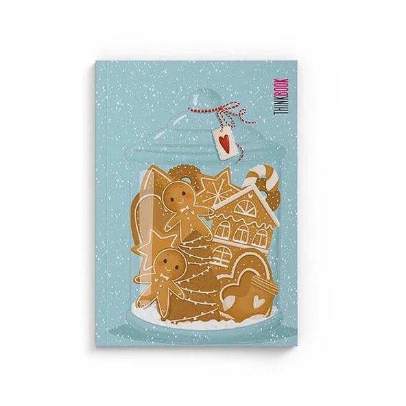 Thinkbook Kış Serisi Kurabiyeler 10,5x14 96 Sayfa Çizgisiz Defter ürün görseli 1