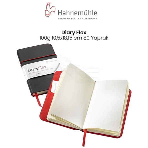 Hahnemühle Diary Flexbook 100g 10.5x18.15cm 80 Yaprak Çizgisiz ürün görseli 1