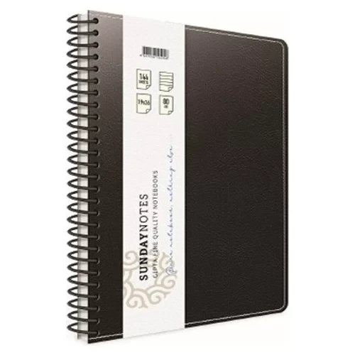 GIPTA SUNDAY DERİ KAPAK DEFTER 19x26 DÜZ 140 YAPRAK (5040) ürün görseli 1