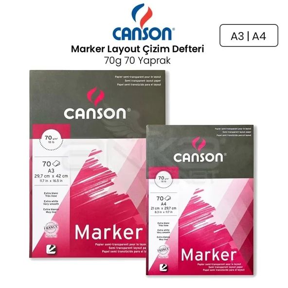 Canson Marker Layout Çizim Defteri 70g 70 Yaprak ürün görseli 1