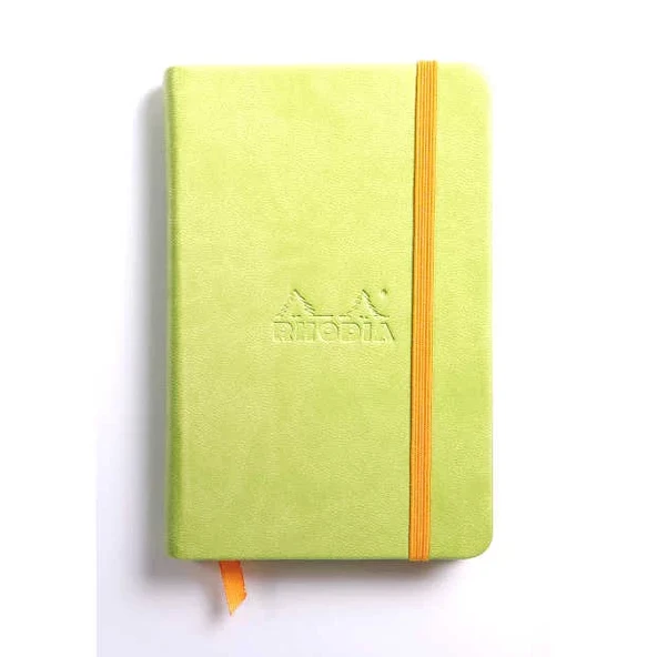Rhodia Boutique Rodiarama Renkler Italyan Deri Çizgisiz Defter Anis Green A6 96 Yaprak ürün görseli 1