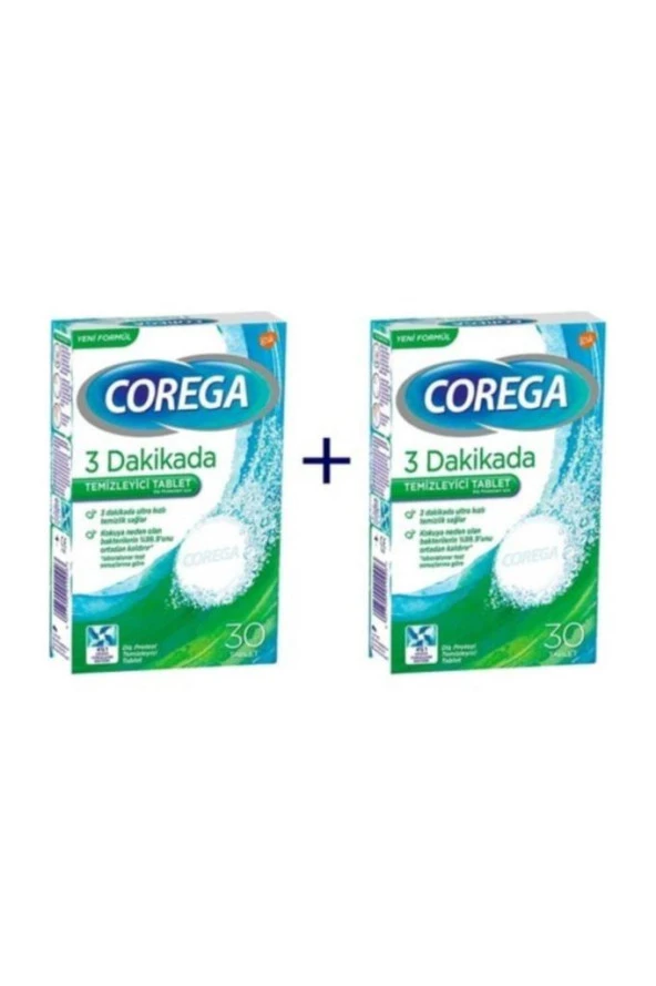 corega Diş Protezi Temizleyici Tablet 30 Lu - 2 Adet ürün görseli 1