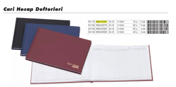 BAYINDIR CARİ HESAP DEFTERİ 25x35 100 YAPRAK ürün görseli 1