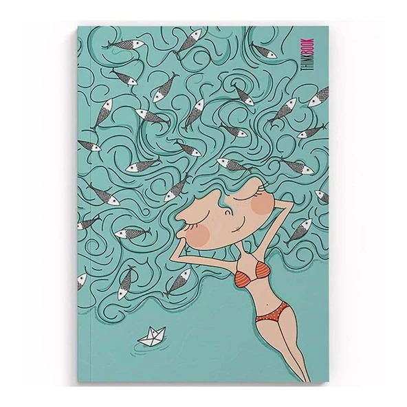 Thinkbook 13x21 Renkli Yaz Balık Marley ürün görseli 1