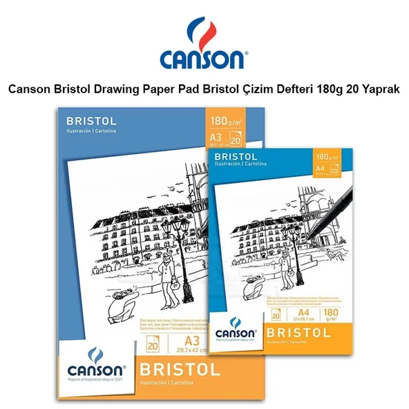 Canson Bristol Pad Bristol Çizim Defteri 180g 20 Yaprak ürün görseli 1