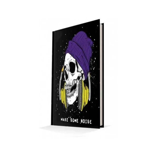 Deffter Skull Make Some Noise Sert Kapak Çizgili 14*22 64516-9 ürün görseli 1