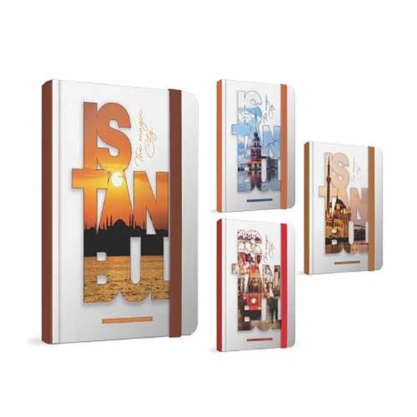 Gıpta İstanbul 13x21cm İplik Dkş. Sert Kapak Def. 120 Yp.Çizgili ürün görseli 1