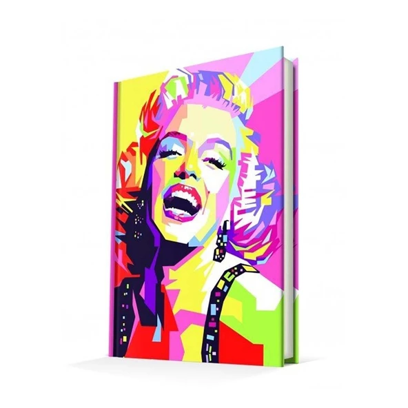 Deffter Popart Marılyn Monroe Sert Kapak Çizgili 14*22 64872-6 ürün görseli 1