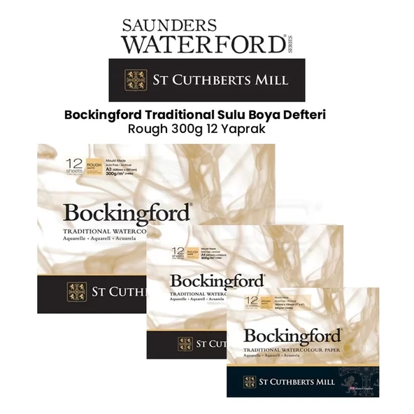 Bockingford Traditional Sulu Boya Defteri Rough 300g 12 Yaprak ürün görseli 1