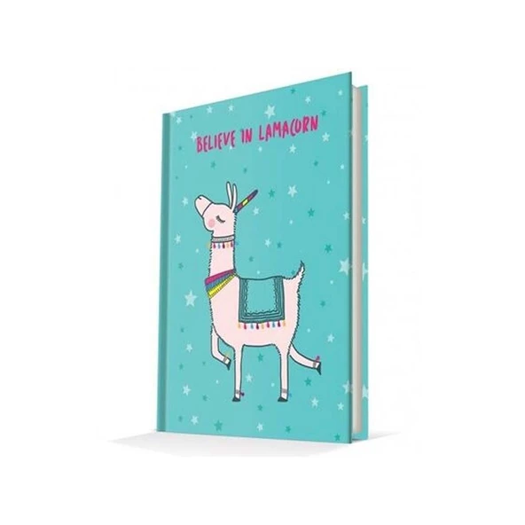 Deffter Lama Lamacorn Sert Kapak Çizgili 14*22 64515-2 ürün görseli 1