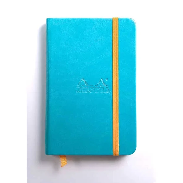 Rhodia Boutique Rodiarama Renkler Italyan Deri Çizgisiz Defter Turquoise A6 96 Yaprak ürün görseli 1