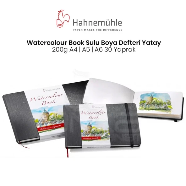 Hahnemühle Watercolour Book Sulu Boya Defteri Yatay 200g 30 Yaprak ürün görseli 1