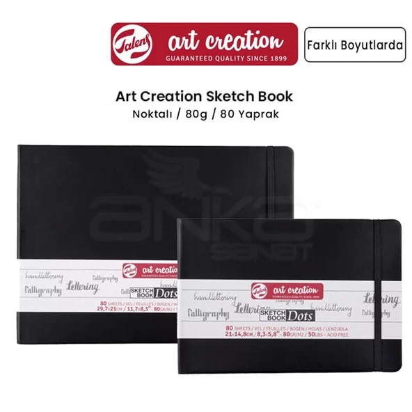 Talens Art Creation Dot Sketch Book Nokta İzli Çizim Defteri Yatay 80 Yaprak 80g ürün görseli 1