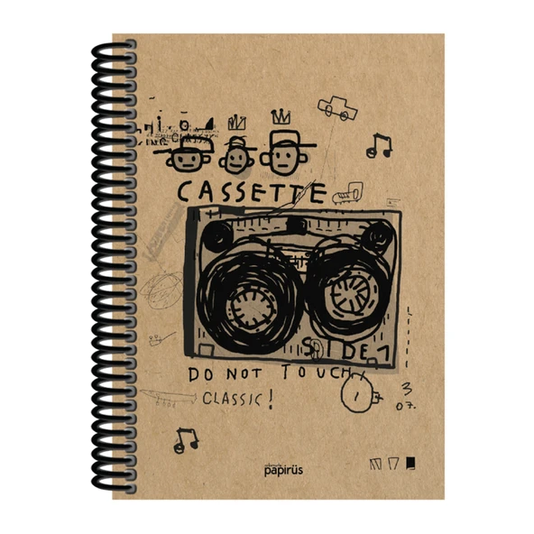 Papirüs Kraft Sert Kapak Defter 100yp 17x24cm Çizgili ürün görseli 1
