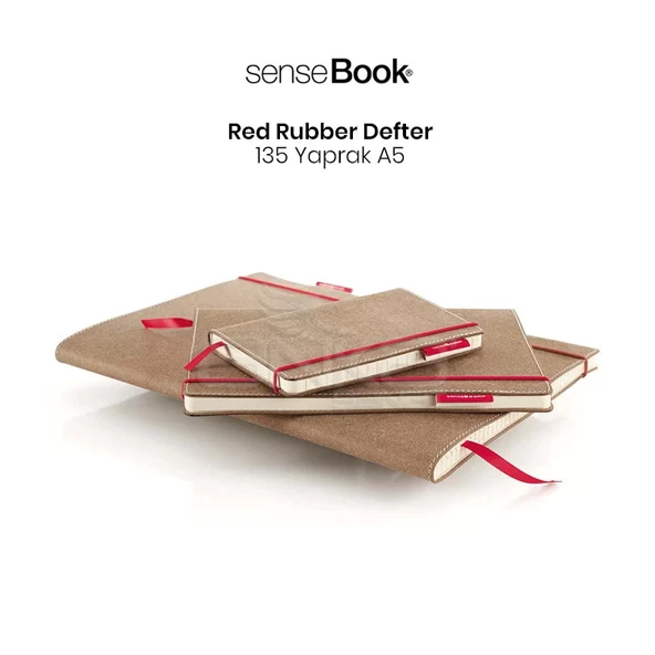 Transotype Sensebook Red Rubber Defter 135 Yaprak A5 ürün görseli 1