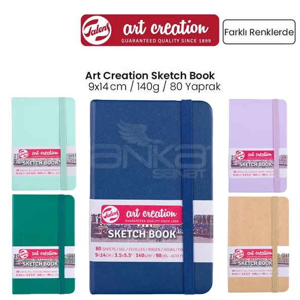 Talens Art Creation Sketch Book 9x14cm 140g 80 Yaprak Pastel Renkler ürün görseli 1