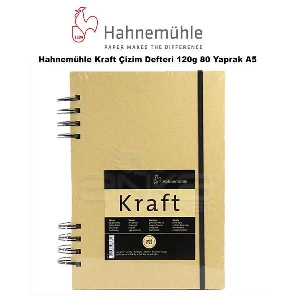 Hahnemühle Kraft Çizim Defteri 120g 80 Yaprak A5 ürün görseli 1