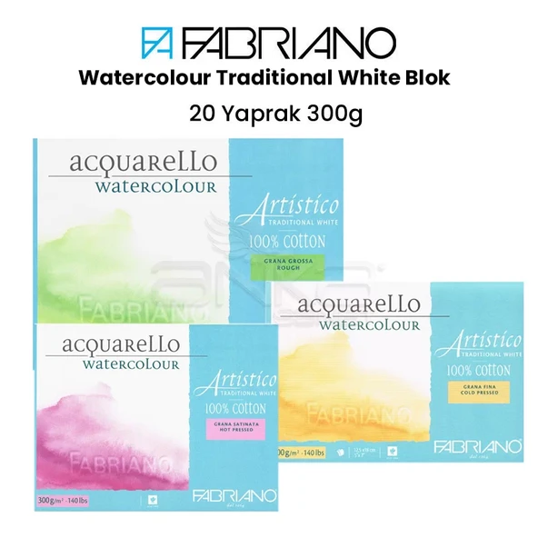 Fabriano Artistico Traditional White 300g 26x36cm 20 Yaprak ürün görseli 1