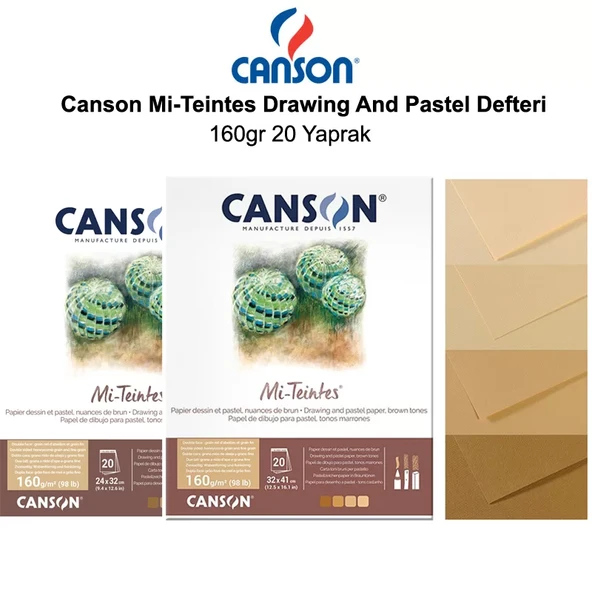 Canson Mi-Teintes Drawing And Pastel Defteri 160g 20 Yaprak ürün görseli 1