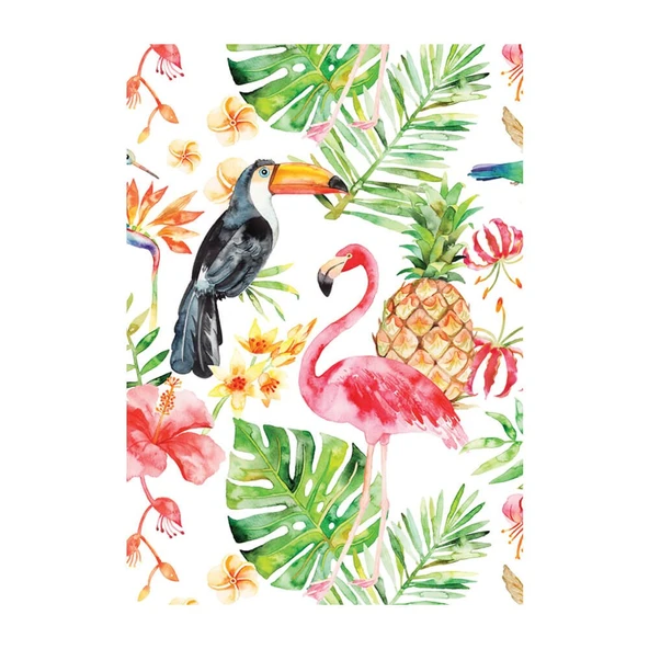 Deffter Paradise Flamingos Sert Kapak 64417-9 ürün görseli 1
