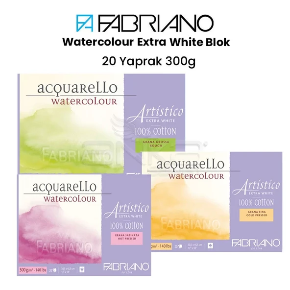 Fabriano Artistico Extra White 300g 20 Yaprak 26x36cm ürün görseli 1