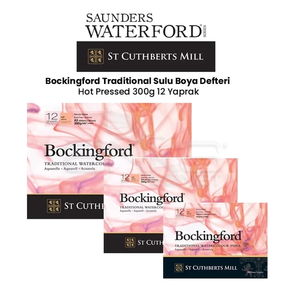 Bockingford Traditional Sulu Boya Defteri Hot Pressed 300g 12 Yaprak ürün görseli 1