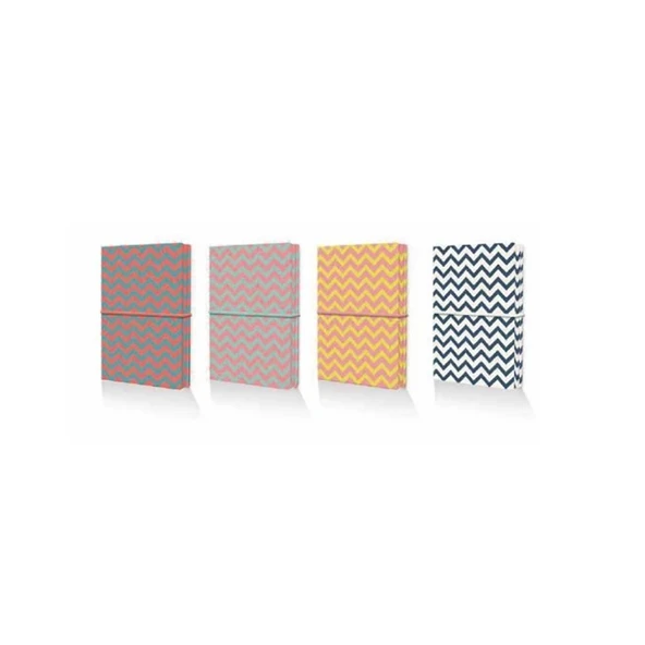 Mopak 19X25 Zigzag Desenli Suni Deri Defter Düz 0030 ürün görseli 1