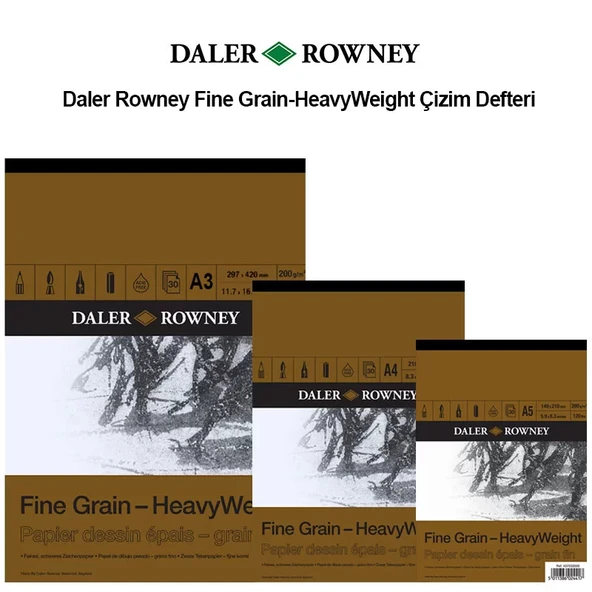 Daler Rowney Fine Grain-HeavyWeight Çizim Defteri 30 Yaprak ürün görseli 1