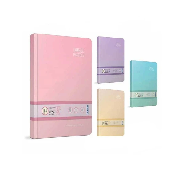 Gıpta Thebook Pastels İplik Dikişli Sert Kapak Defter 14x20 cm 120 Yaprak Kareli ürün görseli 1
