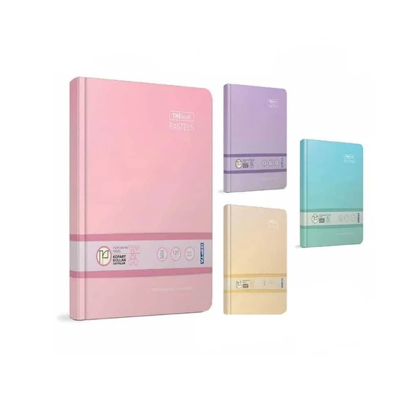 Gıpta Thebook Pastels İplik Dikişli Sert Kapak Defter 20 x 28 200 Yaprak Kareli ürün görseli 1