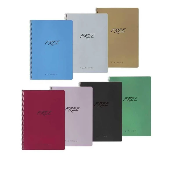 Keskin Color Defter pp Kapak Free Platinum A4 80 Yaprak Kareli ürün görseli 1