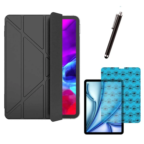 Apple iPad Air M3 11 inç Uyumlu Smart Cover Tablet Kılıfı Ekran Koruyucu Kalem Set ürün görseli 1