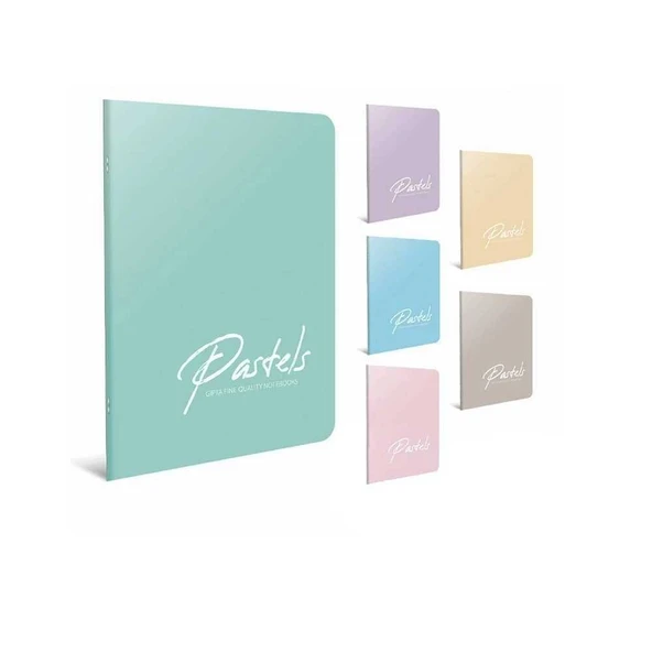 Gıpta Defter Pastels Tel Dikişli Plastik Kapak A4 60 Yaprak Çizgisiz ürün görseli 1