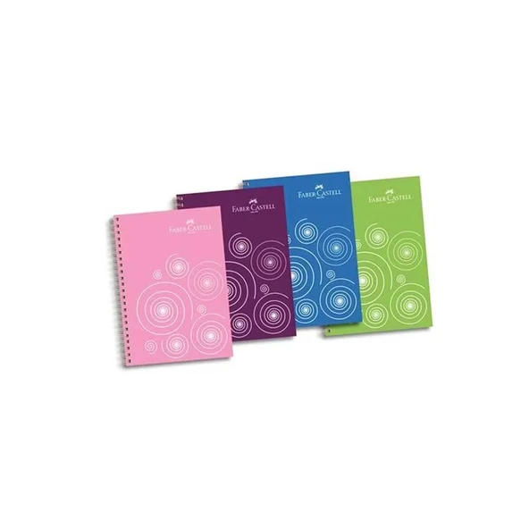 Faber Castell 4 Bölüm Plastik Kapak Çizgili Defter 80 Yaprak ürün görseli 1
