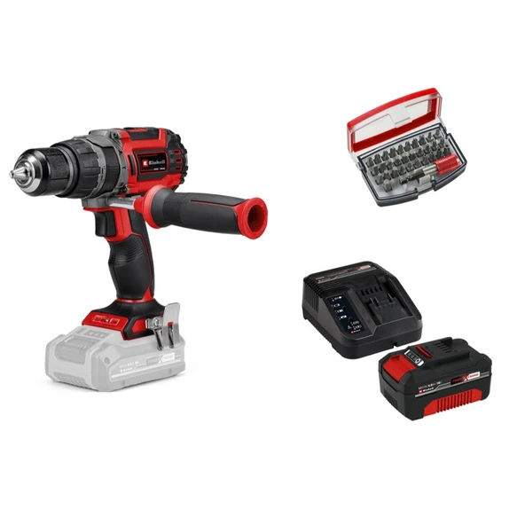 Einhell Tp-Cd 18/60 Li-I Bl Solo +1 x 4 Ah Akü ve 32 Parça Bits Uç Seti ürün görseli 1