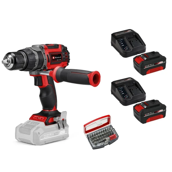 Einhell Tp-Cd 18/60 Li-I Bl Solo + 2 x 4 Ah Akü ve 32 Parça Bits Uç Seti ürün görseli 1