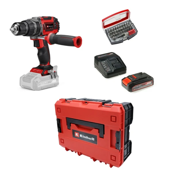 Einhell Tp-Cd 18/60 Li-I Bl Solo +1 x 2.5 Ah Akü ve 32 Parça Bits Uç Seti (Çantalı) ürün görseli 1