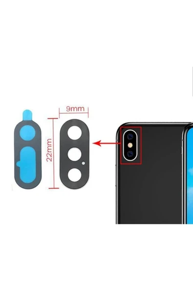 AXYA İphone X Uyumlu Kamera Lensi Kamera Camı ürün görseli 1