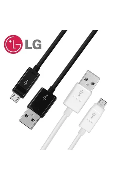 AXYA LG Hızlı Şarj Data Kablosu G2-G3-G4-K10 Micro Usb Beyaz ürün görseli 1