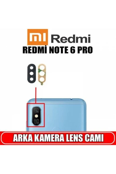 AXYA XİAOMİ REDMİ NOTE 6 PRO KAMERA LENS CAMI ürün görseli 1