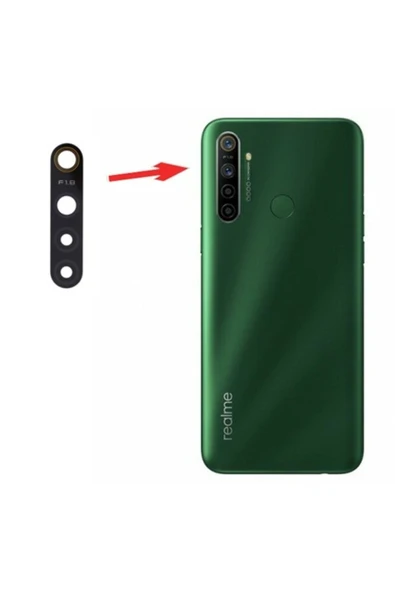 AXYA Oppo Realme 5i Kamera Lens Camı+Yapışkan ürün görseli 1