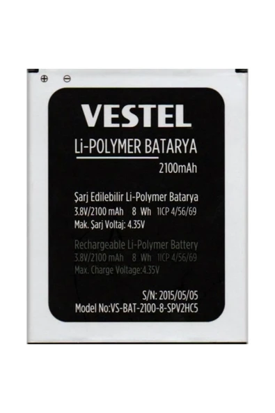 AXYA Vestel Venüs V3 5040 Pil Batarya 2100 Mah İthal ürün görseli 1