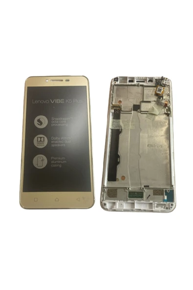 LENOVO K5 Plus Lcd Ekran Çıtalı Full Servis Ekran A6020a46 Beyaz ürün görseli 1